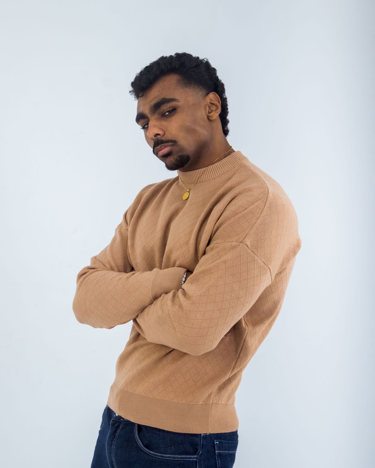 Tales Knitted  Beige Sweater